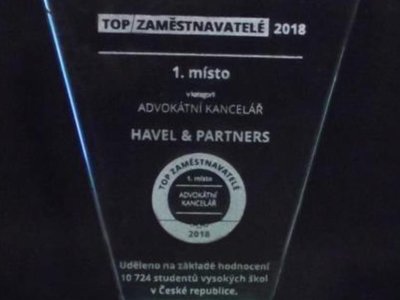HAVEL & PARTNERS je čtvrtý rok po sobě nejžádanějším zaměstnavatelem mezi advokátními kancelářemi v ČR