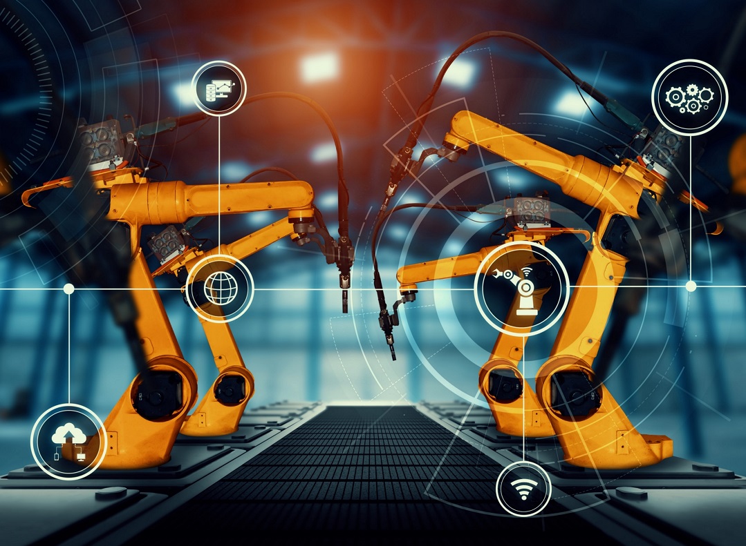 Mechanized industry robot arm assembly factory production line u