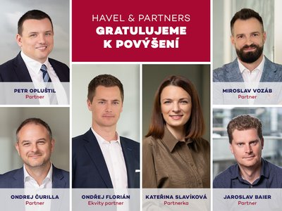 Ondřej Florián se stává společníkem HAVEL & PARTNERS, advokátní kancelář má i 5 nových partnerů a povyšuje celkem 21 právníků a právniček