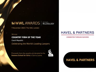 HAVEL & PARTNERS je již pošesté v řadě podle Who´s Who Legal nejlepší advokátní kanceláří v ČR