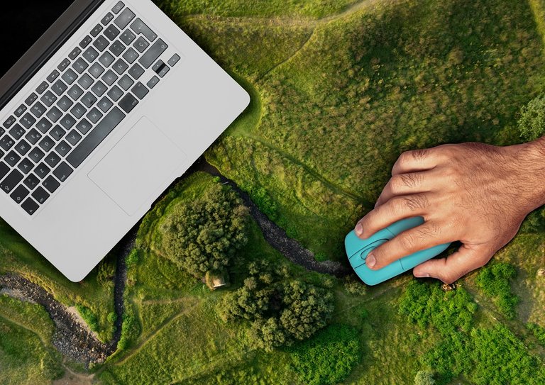 Laptop nature concept small